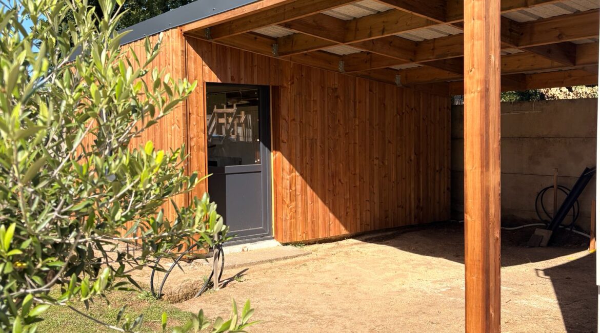 construction carport et dependance bois epicea amenagement paysager piriac sur mer
