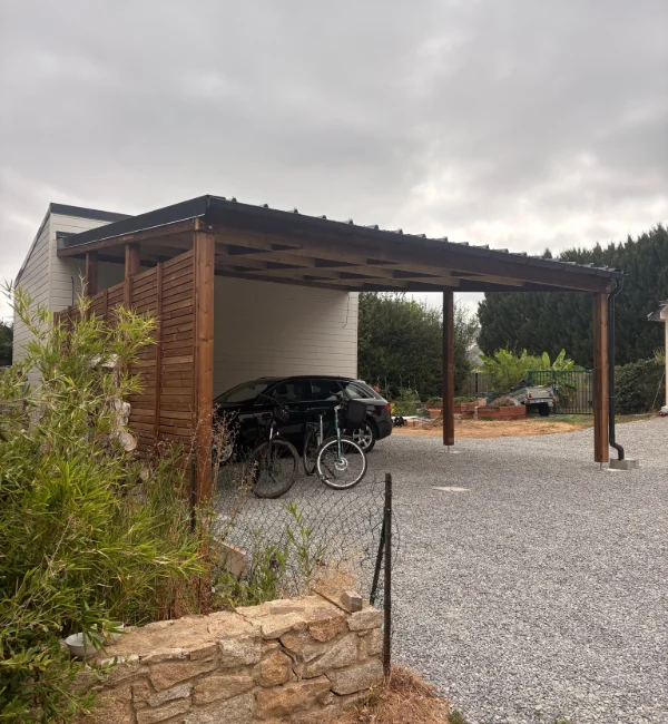 carport et garage sur mesure réalisé par anex ouest à férel